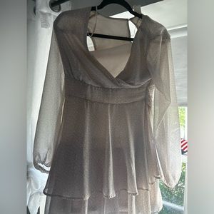 light pink dress with cheetah print